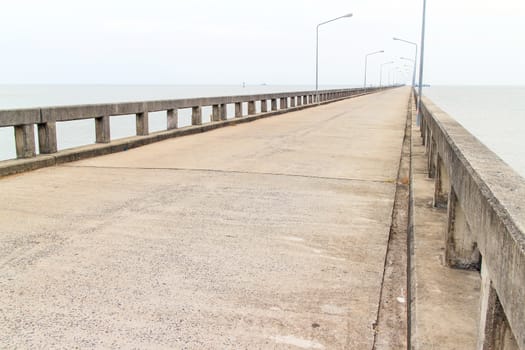 Wooden bridge on the way to the harbor.