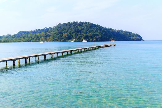 Wooden bridge on the way to the harbor.