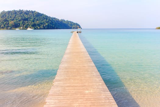 Wooden bridge on the way to the harbor.