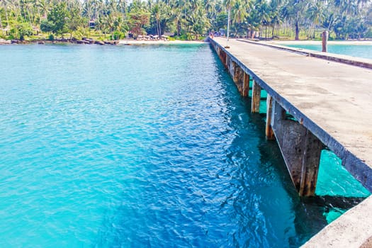 The scenic sea view from the bridge.