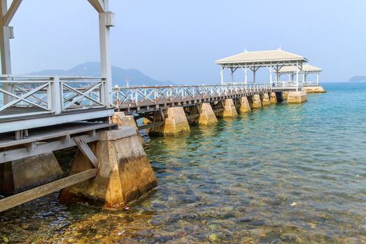 A bridge walk along the way pavilion.