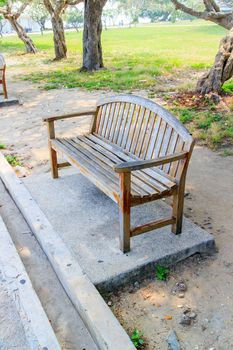 The chair for relaxing at the park.