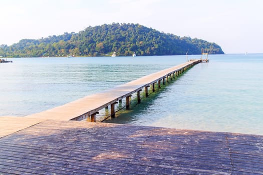 Wooden bridge on the way to the harbor.