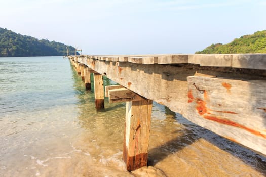 Wooden bridge on the way to the harbor.