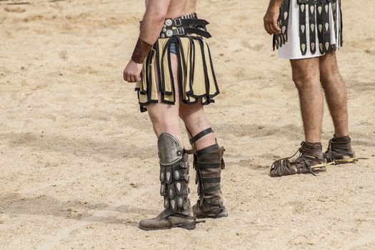 Rage, gladiator fighting in the arena of Roman circus