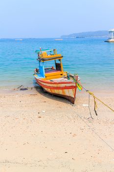 Thai fishing boat used as a vehicle for finding fish in the sea.