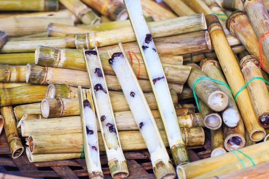 Thai Dessert, Sweet sticky rice in bamboo stick called Khao larm.