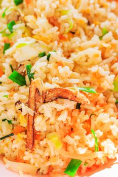 Hot Fried Rice with Vegetables and Crab.