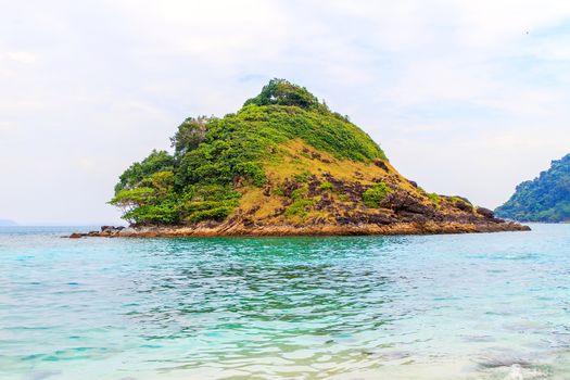 Small island in the middle of the sea.