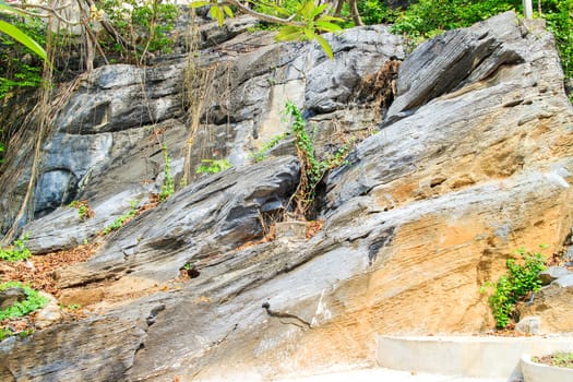 Landscape of large rocks on the mountains.