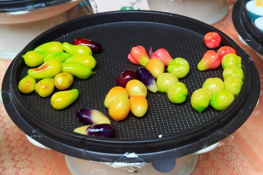 Colorful sweets of Thailand called Look Choup.