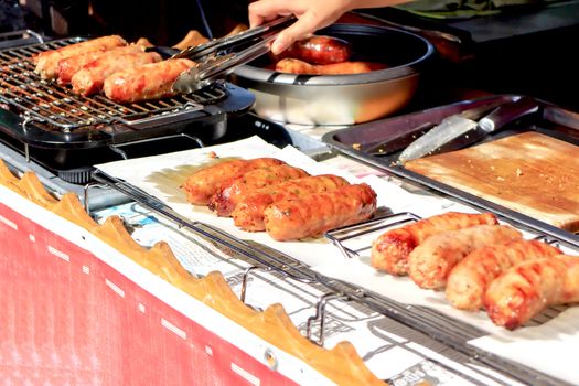 The sausage grill style of northeastern Thailand 