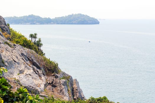 The scenic sea view from the mountain.