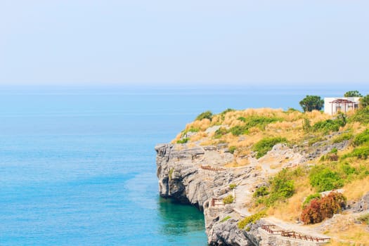 The scenic sea view from the mountain.