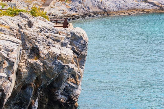 The scenic sea view from the mountain.