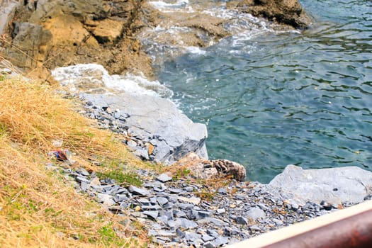 The scenic sea view from the mountain.