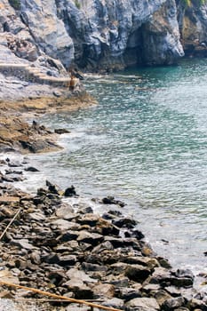 The scenic sea view from the mountain.