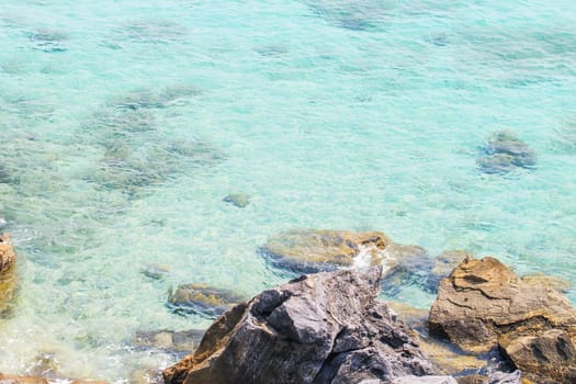 The scenic sea view from the mountain.