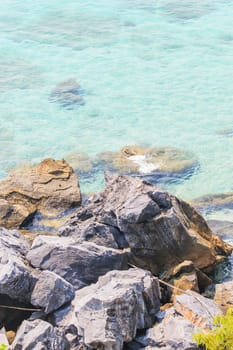 The scenic sea view from the mountain.