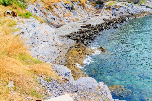 The scenic sea view from the mountain.