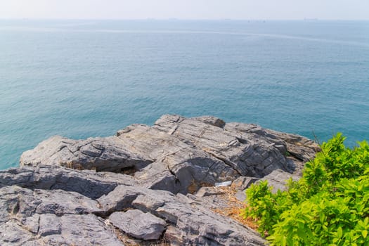 The scenic sea view from the mountain.