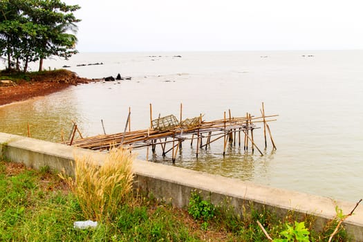 The scenic sea view from the beach.