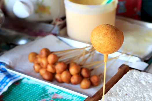 Thailand dessert shaped like is a spherical bomb.