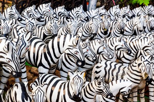 Zebra statue at the shrine for worship.