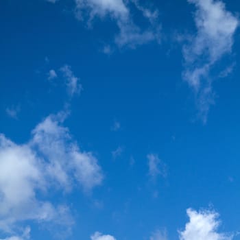 View white cloud with blue sky background