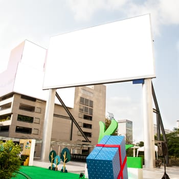 Empty billboard isolated