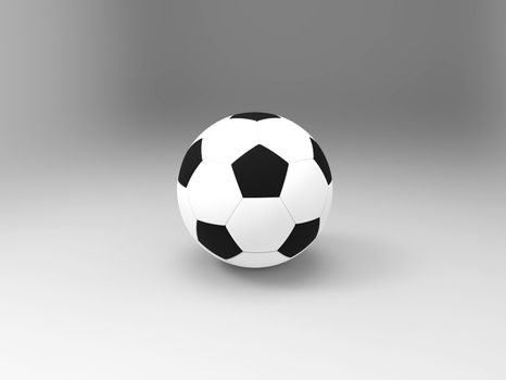 Isolated of soccer ball for sport equipment.