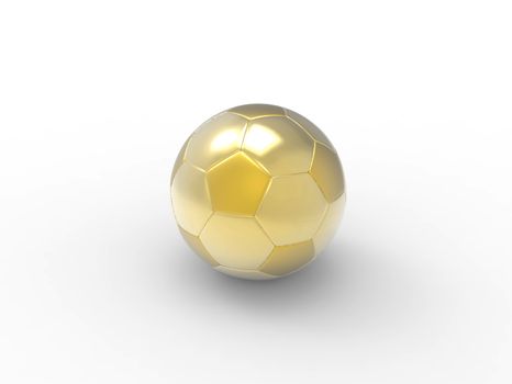 Isolated of Golden soccer ball for sport equipment. Colorful ball for World Cup