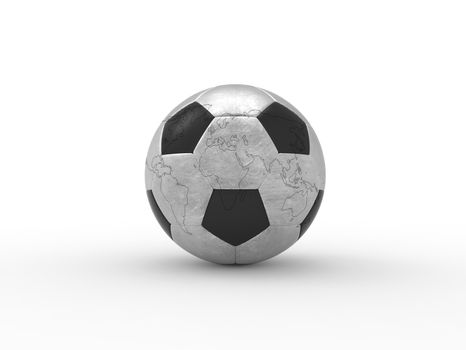 Isolated of soccer ball for sport equipment. Colorful ball for World Cup