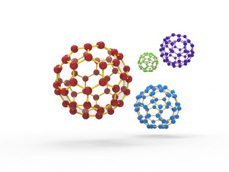 Isolated illustration for structure of Atomic in science.