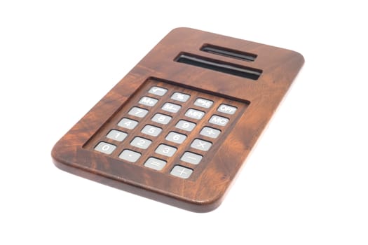electronic vintage calculator isolated 