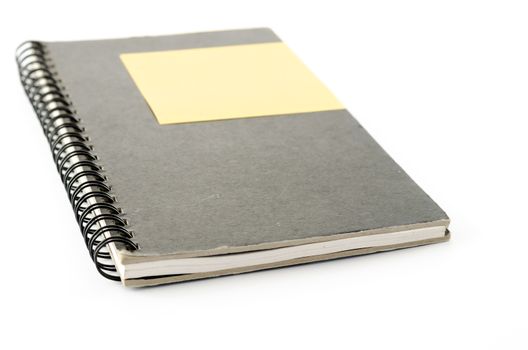 notebook and post it on a white background