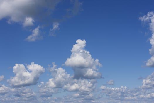 Blue sky with clouds full frame