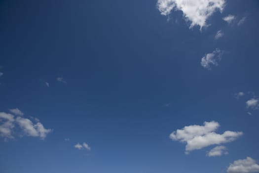 Blue sky with clouds full frame