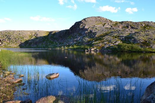 Pure Lake under the Polar Circle