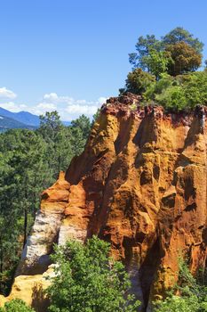 Red Cliffs in Roussillon (Les Ocres), Provence, France 