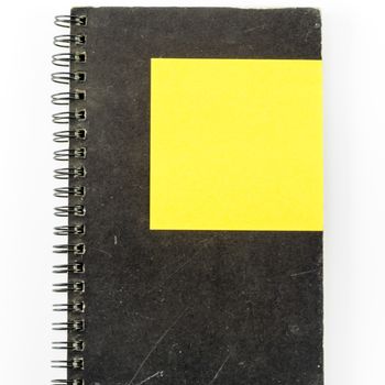 notebook and post it on a white background