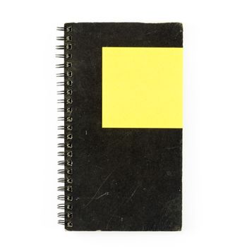 notebook and post it on a white background