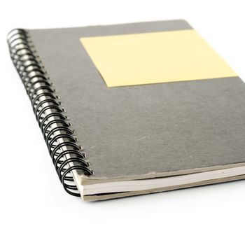notebook and post it on a white background