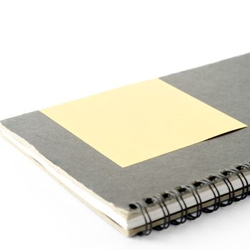 notebook and post it on a white background