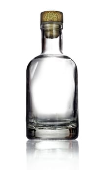 glass bottle isolated on white background