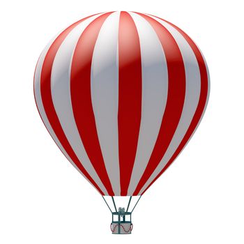 Hot air balloon. Isolated on the white background