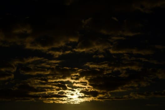 Cloudscape, Colored Clouds at Sunrise in Tenerife Canry Islands Spain