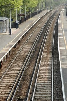 deserted railroad platform
