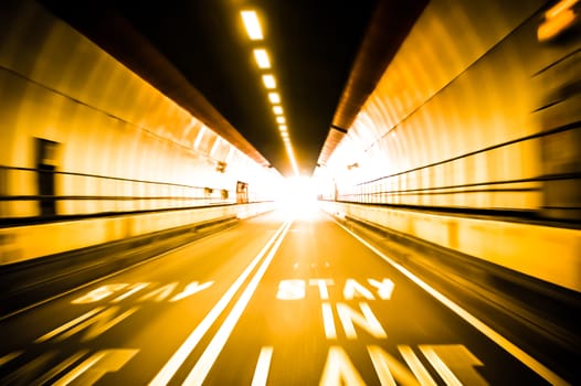 colorful motion blur highway tunnel abstract