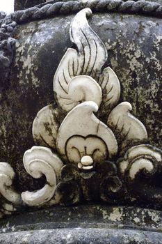 thai pattern in stucco art,Chiang rai temple,Thailand